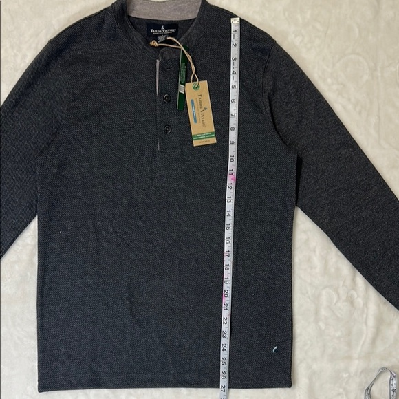 Tailor Vintage Dark Indigo Heather Long Sleeve Sweater size S - Picture 6 of 15